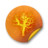 Orange sticker badges 051